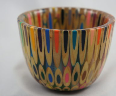 Small colored pencil bowl