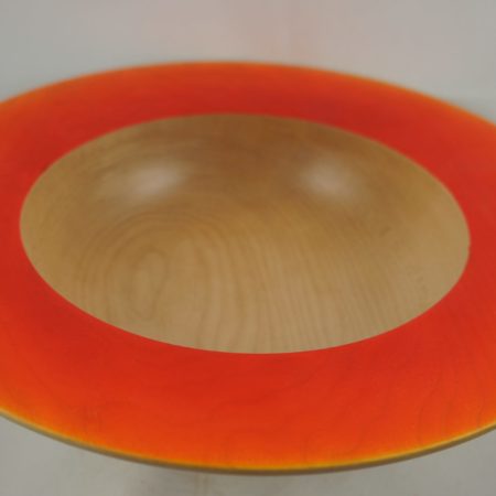 Maple bowl with orange air brushing